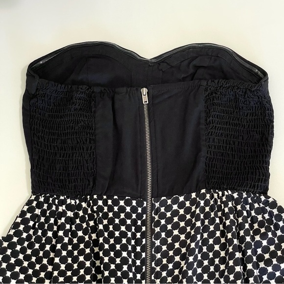 Xhilaration Strapless Bustier Fit Flare Mini Sun Dress Black White Juniors Small - Picture 5 of 10